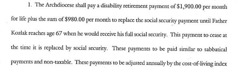 Kozlak retirement agreement