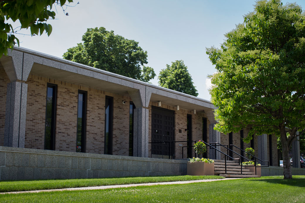 The Archdiocese of St. Paul and Minneapolis' administrative offices — its chancery — overlook the city of St. Paul, at the corner of Summit and Selby avenues.